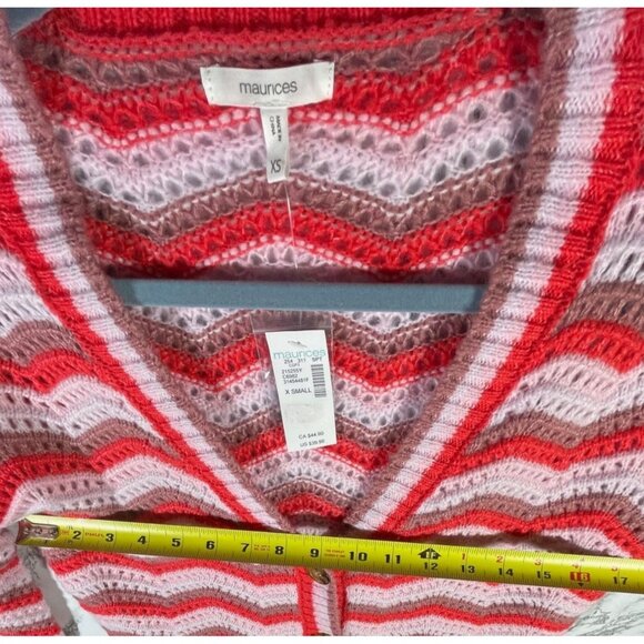 Maurices XS Womens Chevron Button down Cardigan Sweater - Picture 6 of 7